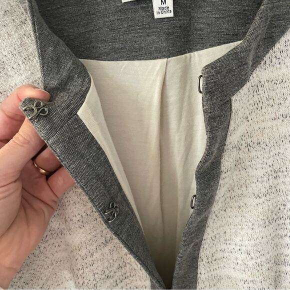 CAbi Grey Cropped Jacket with Knit Detail - Picture 3 of 7